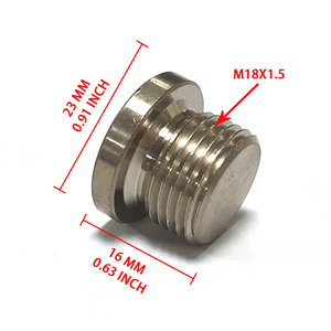 New M18x1.5 Hex <b>Socket</b> Pipe Plug Nickel-Plated Steel Threaded Plug for Automotive Exhaust & Fluid Systems up to 400C - Product Image 4