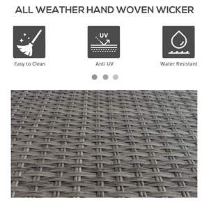 ชั้นวางผ้าขนหนูหวาย 2 ชั้น พร้อมตะกร้าเก็บของอเนกประสงค์สำหรับกลางแจ้ง สปา แบบตั้งพื้น สีเทา - Product Image 6