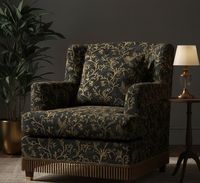Tissu d'ameublement orné motif oiseau doré, vendu au mètre, textile imprimé décoratif inspiré de la nature pour chaise de salle à manger et banc