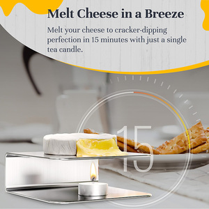 Placa de calentamiento de acero inoxidable para tablas de charcutería de queso <span class=keywords><strong>Camembert</strong></span> y Brie, accesorios, calentador de queso blando - Product Image 3