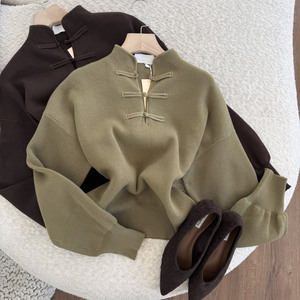 Women Eco-Friendly Fleece Sweater Cardigan Knitwear Long Sleeve Ribbed <strong>Knit</strong> Single Breasted Button Solid Autumn Winter Custom - Product Image 3