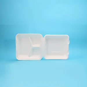 Factory Direct Sales Biodegradable Sugarcane Pulp Products Food Clamshell Packaging