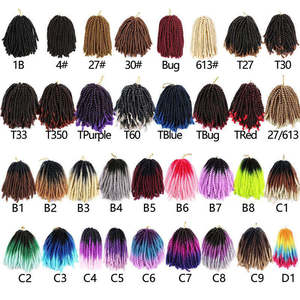 Tresses courtes au crochet Nubian Spring Twist de 8 pouces, extensions de <span class=keywords><strong>cheveux</strong></span> pré-torsadées <span class=keywords><strong>Afro</strong></span> Twist, <span class=keywords><strong>coiffure</strong></span> protectrice pour femmes africaines - Product Image 5
