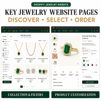 Solutions e-commerce personnalisées LionCreate Shopify pour bijoux, compatibles Mac OS - Plateforme web et mobile multi-plateformes, interface utilisateur et arrière-plan de galerie de luxe inclus