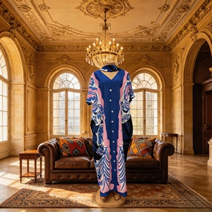 Robes Dashiki Africaines en Gros, Plusieurs Types, Imprimé Ankara, Kaftan Fluide, Coupe Ample Traditionnelle, Manches Longues, Boubou - Product Image 4