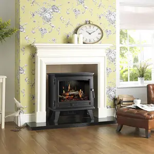 4-Sided Frame Wood Burning Fireplace Insert 18kw Morden Stove Wall Fireplace China Supplier