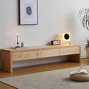 Moderno Design semplice cenere puro legno massello <span class=keywords><strong>TV</strong></span> Stand nordico piccolo appartamento per il soggiorno a casa <span class=keywords><strong>con</strong></span> caratteristica di atterraggio per soggiorno - Product Image 1