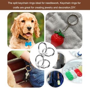 E-WANG Stainless Steel Split Key <b>Ring</b> Round Metal Keychain <b>Ring</b> for Promotional Gifts - Product Image 5