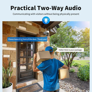 Cámara WiFi Exterior UBOX 2K, 360 PTZ, 3MP, Visión Nocturna en Color, Audio Bidireccional, Resistente a la Intemperie, Seguridad para el Hogar, Alarma de Movimiento, Almacenamiento en la Nube y Tarjeta SD - Product Image 3