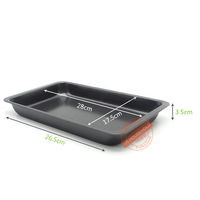 Moule à gâteau rectangulaire Offre Spéciale de 11 pouces, idéal pour la cuisson en noir antiadhésif pour la cuisine à domicile et la restauration