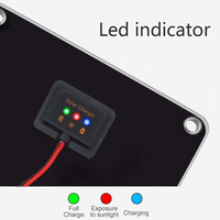 Kit de panneaux solaires 12V, étanche IP65, chargeur solaire portable, kit de chargeur alimenté à l'énergie solaire, chargeur de batterie de voiture à haute efficacité