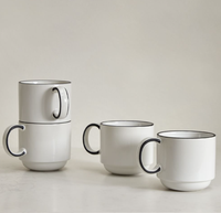 Tasse en porcelaine et en céramique blanche émaillée, livraison rapide, livraison gratuite, Oem et Odm, 80 pièces