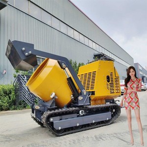 Forestry Machinery Customized Gasoline Hydraulic Mini Crawler Rubber <b>Track</b> Loader Skid Steer Concrete Mixer - Product Image 6