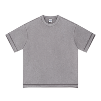 Kaos Pria Oversize Vintage Batik Acid Wash 100% Katun Berat 275GSM, Sablon DTG DTF Custom Grosir