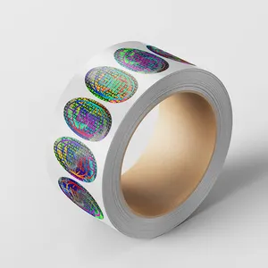 Custom Clear Lamination Overlay Hologram Holo Stickers Inkjet Printable Transparent Holographic Sticker Roll Label