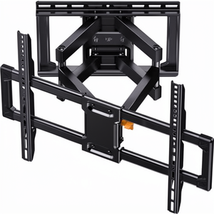 Support mural TV Perlegear à mouvement complet pour téléviseurs de 42 à 90 pouces, 132 lb, <span class=keywords><strong>bras</strong></span> articulés doubles, inclinaison et rotation sans outil, extension - Product Image 1
