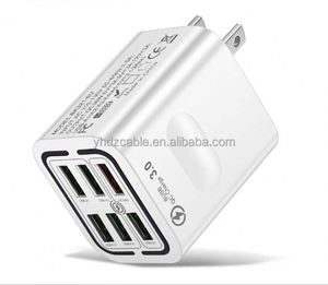 เครื่องชาร์จโทรศัพท์มือถือ USB 6 พอร์ตพร้อมไฟ USB QC3.0 หัวชาร์จเร็วสำหรับสมาร์ทโฟนแบบพกพา - Product Image 1