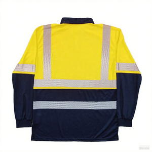 Vente en gros Polo réfléchissant à manches longues haute visibilité pour les vêtements de travail de sécurité haute visibilité pour les travaux routiers et industriels - Product Image 4