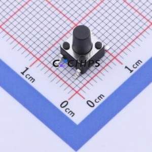 TS-1102SD-B-J-B Tactile Switch SMD-4P,6x6mm Switch Single Pole Single Throw Round Button 1.6N Vertical Mount - Product Image 1