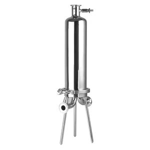 Housing Filter Kimia Bulat Tunggal 10 Inci yang Dapat Disesuaikan, Housing Filter SUS304/316L untuk Filtrasi Pengolahan Air - Product Image 3