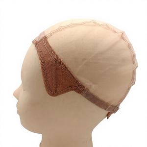 Gorro de Encaje para Peluca Hyundu, Color Marrón Claro, Banda Ajustable, Orificios Grandes, Herramienta Reutilizable para la Elaboración de Pelucas - Product Image 1
