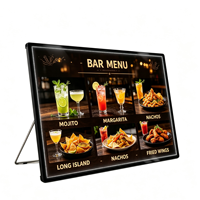 Boîte à lumière LED ultra-fine en alliage d'aluminium à encastrer, 2000 lumens, pour comptoirs de bar et panneaux de menu de restaurant