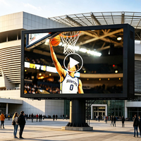 Écran LED de basketball double face extérieur, étanche IP65, panneau LED sportif avec support de poteau pour marketing de terrain de sport et gymnase