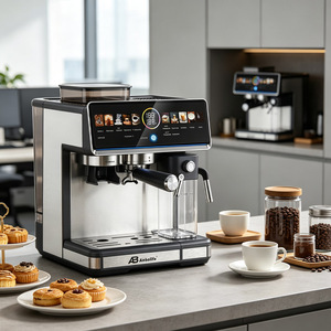 Cafetera <span class=keywords><strong>Espresso</strong></span> Anbolife con Molinillo, Pantalla a Color de <span class=keywords><strong>20</strong></span> Bares, Sistema de Espumado Potente, <span class=keywords><strong>20</strong></span> Ajustes de Molienda, Control NTC - Product Image 4