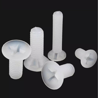 Plastique Nylon blanc noir PEEK PA66 PA6 vis à tête fraisée à empreinte cruciforme plate et CSK à six pans creux DIN7991 DIN965