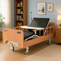 Lit de maison de retraite à dossier réglable, position assise rehaussée avec support de perfusion pour chambre de résident âgé local