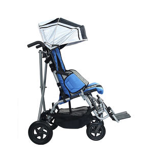 Poussette pour enfants avec pare-soleil, fauteuil roulant confortable pour fauteuil roulant manuel pour enfants <span class=keywords><strong>3</strong></span>. Équipement de réadaptation - Product Image 3