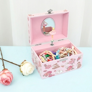 Caja Musical de Joyería de 5 Pulgadas con Manivela, Diseño Ecológico de Papel, Caja Musical Infantil para Guardar Joyas y Collares, Regalo para Niños - Product Image 1