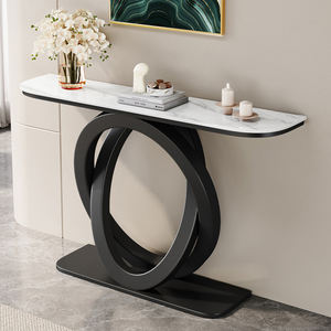 Table d'entrée de luxe légère Table <span class=keywords><strong>console</strong></span> décorative en béton avec dessus en ardoise pour le salon et la chambre à coucher - Product Image 3
