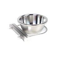 Vente en gros de bols et de mangeoires en acier inoxydable pour animaux de compagnie bol fixe suspendu pour chien/chat/lapin pour la boisson et le stockage des aliments