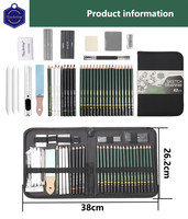 Kit de Croquis Professionnel Keep Smiling 42 en 1, Crayons de Dessin pour Étudiant, Peinture et Esquisse