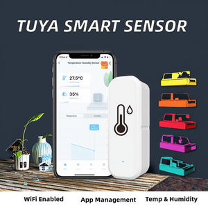 Tuya Wifi Thông Minh Trong Nhà Ẩm Kế Nhiệt Kế Nhiệt Độ Độ Ẩm Cảm Biến Bằng Giọng Nói Báo Động Tương Thích Alexa Google Nhà Thông Minh - Product Image 3