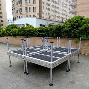 Mobile Event Show Four Legs <b>Stage</b> Aluminum Adjustable Portable DJ Wedding Folding Concert <b>Stage</b> <b>Platform</b> - Product Image 1