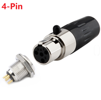 Nouveau produit en gros : mini connecteur XLR plaqué or, fiche mâle 5 broches et prise femelle 5 broches