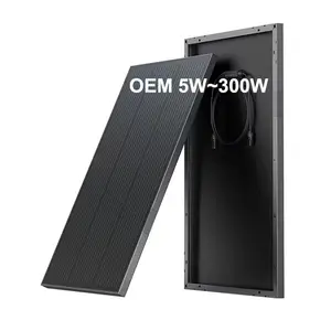 black high efficiency A grade mono solar panel 40w 50w 100w 120w 150w 200w panneaux solaire 12 volts mono Solar Panel 100w 200w