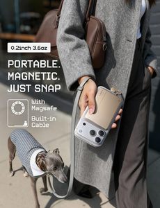 Batería <span class=keywords><strong>Externa</strong></span> Magnética LISEN Premium de Metal con Cable, 5000mAh, Estación de Carga Portátil para <span class=keywords><strong>iPhone</strong></span> 17 16, Regalo Corporativo - Product Image 3