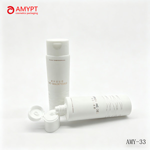 Tube PE blanc personnalisable à couvercle rabattable, diamètre 35 mm, surface givrée, impression sérigraphique, contenant pour crème pour le visage, soin du visage - Product Image 3
