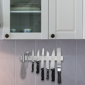 Vuelos de tubo de acero inoxidable + cerámica imán de la ferrita magnética cuchillo titular 400X47X17mm - Product Image 5