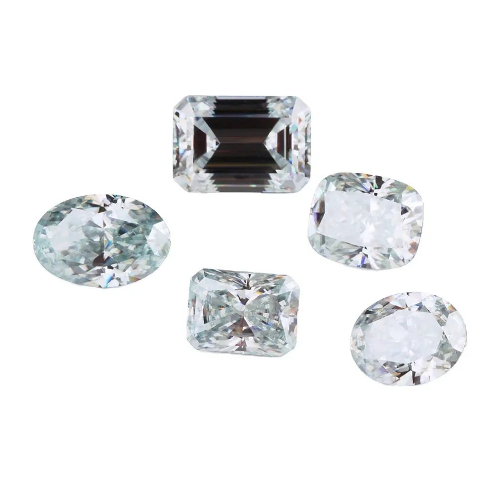 Zhengyong – bijoux VVS1 coussin princesse coupe légère aigue-marine Mossanite Moissanite diamant vente en gros