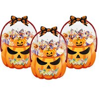 Nouveau sac à fermeture éclair irrégulier à trois soudures pour Halloween, motif citrouille, fantôme, crâne, chauve-souris, idéal pour bonbons et cadeaux de fête
