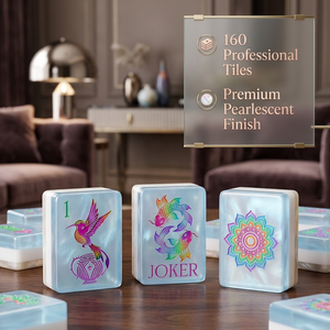 Jeu de <span class=keywords><strong>Mahjong</strong></span> chinois tendance pour adultes avec tuiles durables, étui portable, jeu de société familial, très populaire <span class=keywords><strong>en</strong></span> <span class=keywords><strong>ligne</strong></span> - Product Image 1