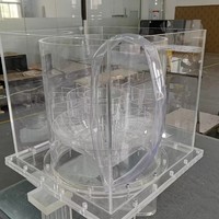 Dispositif expérimental complexe personnalisé en acrylique écologique, résistant à l'ozone, transparent, pour le soudage à l'eau de réservoirs de flux d'instruments
