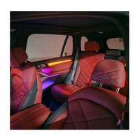 Lumière ambiante populaire pour panneau de porte LED + lumière de console centrale multicolore compatible avec BMW X5 G05 & G18, accessoires de lampe de voiture