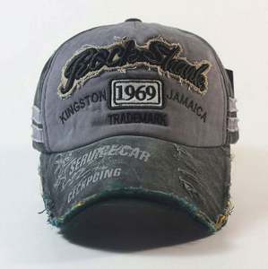 Casquettes de baseball unisexe pour adultes, non structurées, à profil bas, effet vieilli, en tissu courant, à 6 panneaux, avec motif de lettres brodées en 3D, vente en gros - Product Image 4