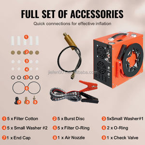<span class=keywords><strong>Compresseur</strong></span> d'<span class=keywords><strong>air</strong></span> PCP 5800 PSI/40 MPa 350 W portable 12 V - Système de refroidissement intégré par <span class=keywords><strong>eau</strong></span> et ventilateur, arrêt automatique - Product Image 5