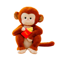 Peluche singe super douce et mignonne de haute qualité avec accessoire frites, plusieurs tailles, personnalisable ODM, vente en gros d'usine